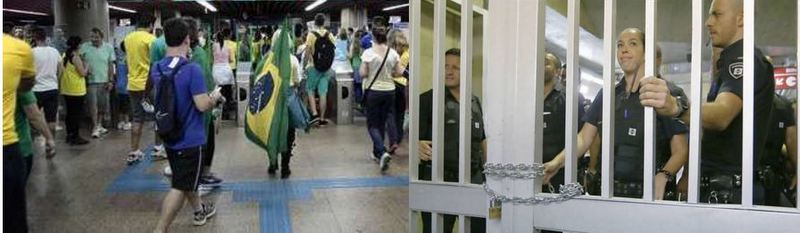 catraca aberta e fechada do metrô